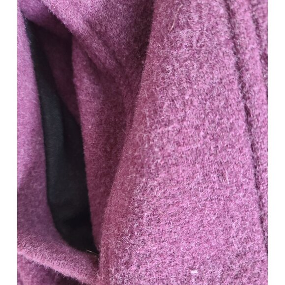 Woolrich Women's Peacoat Size Medium Double-Breasted Purple Wool Blend - Picture 6 of 13